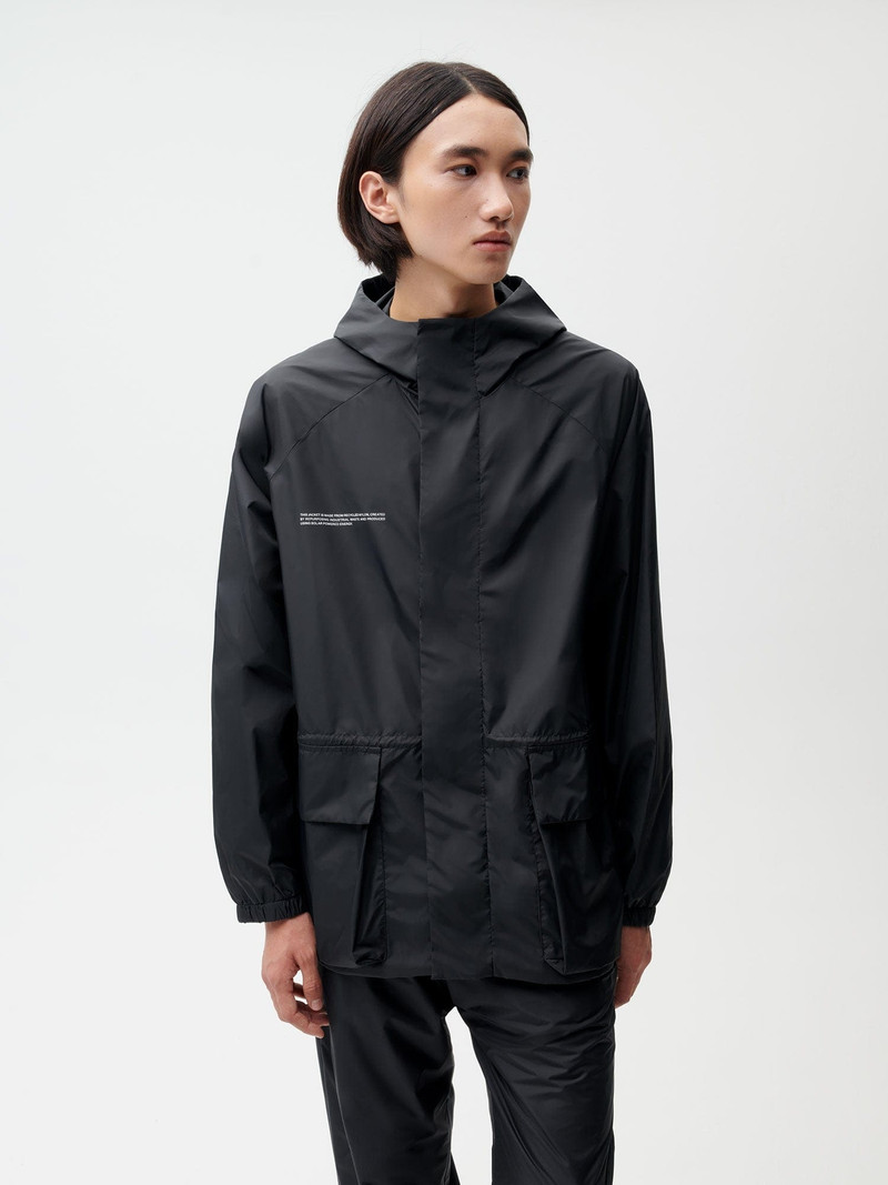 PANGAIA Mens Nylon Color Block Jacket - Black outlook
