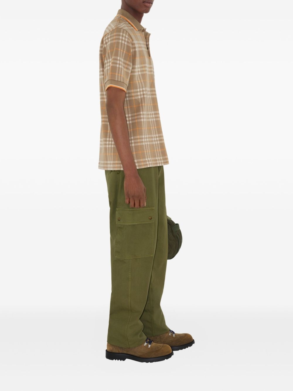 checked cotton polo shirt - 3
