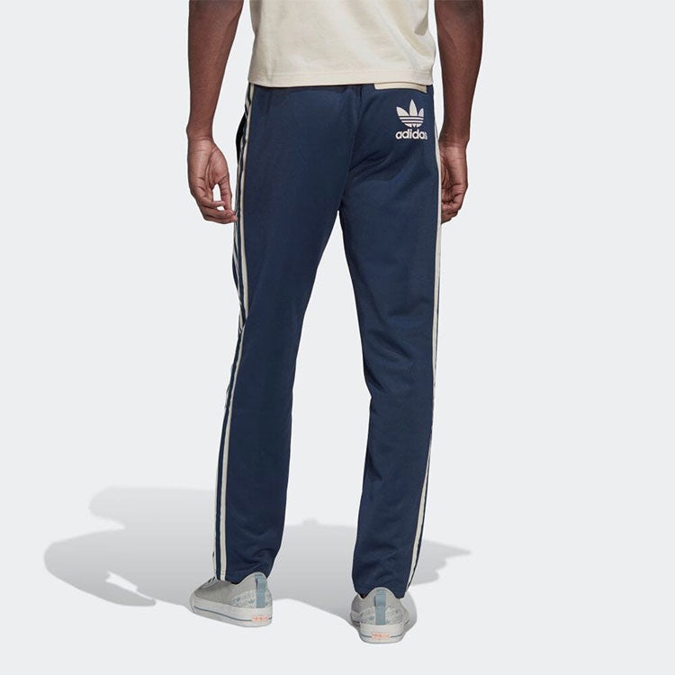 Men's adidas originals Stripe Logo Casual Sports Pants/Trousers/Joggers Autumn Blue HN1674 - 3