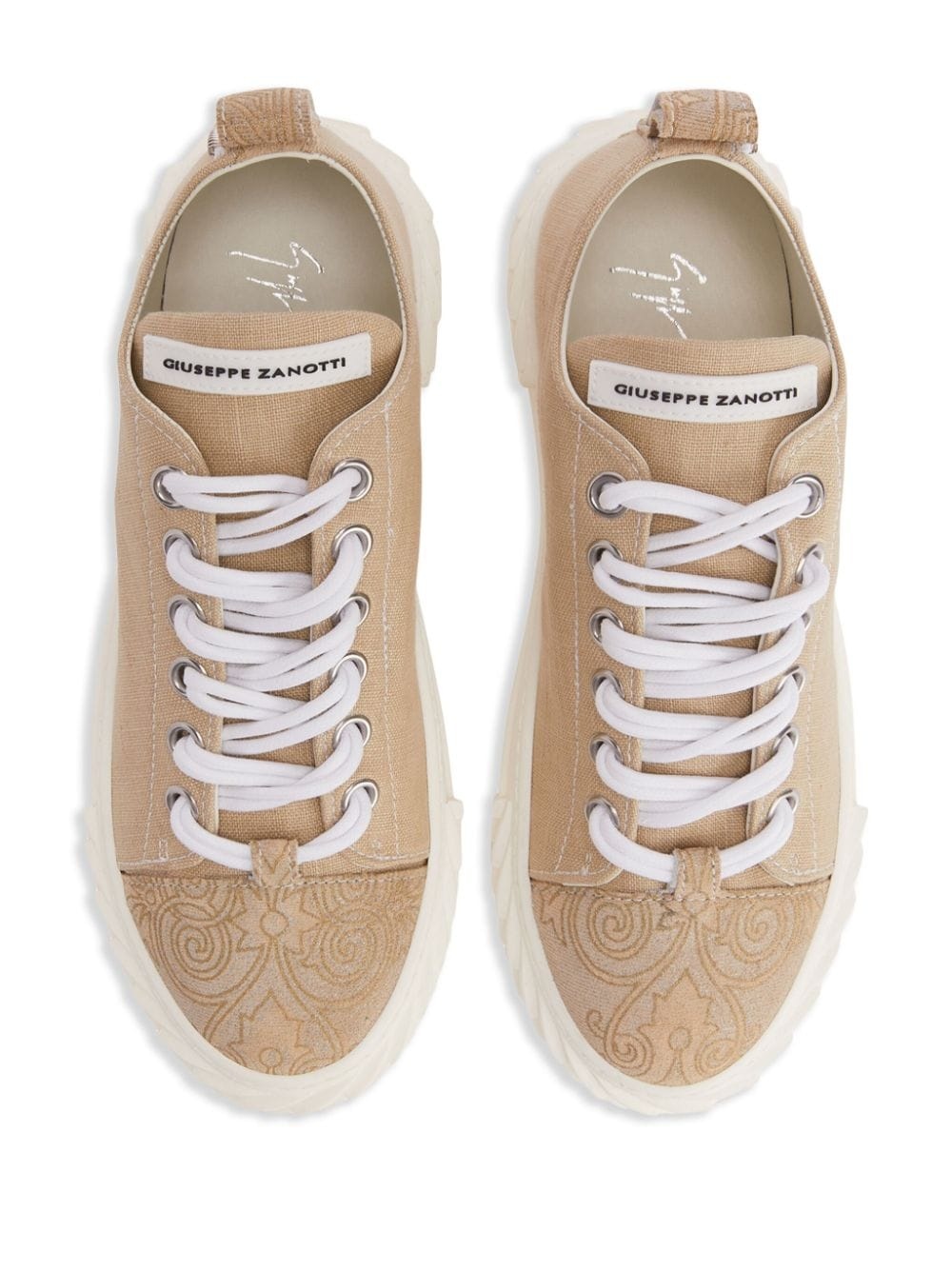 Nicky graphic-print lace-up sneakers - 4
