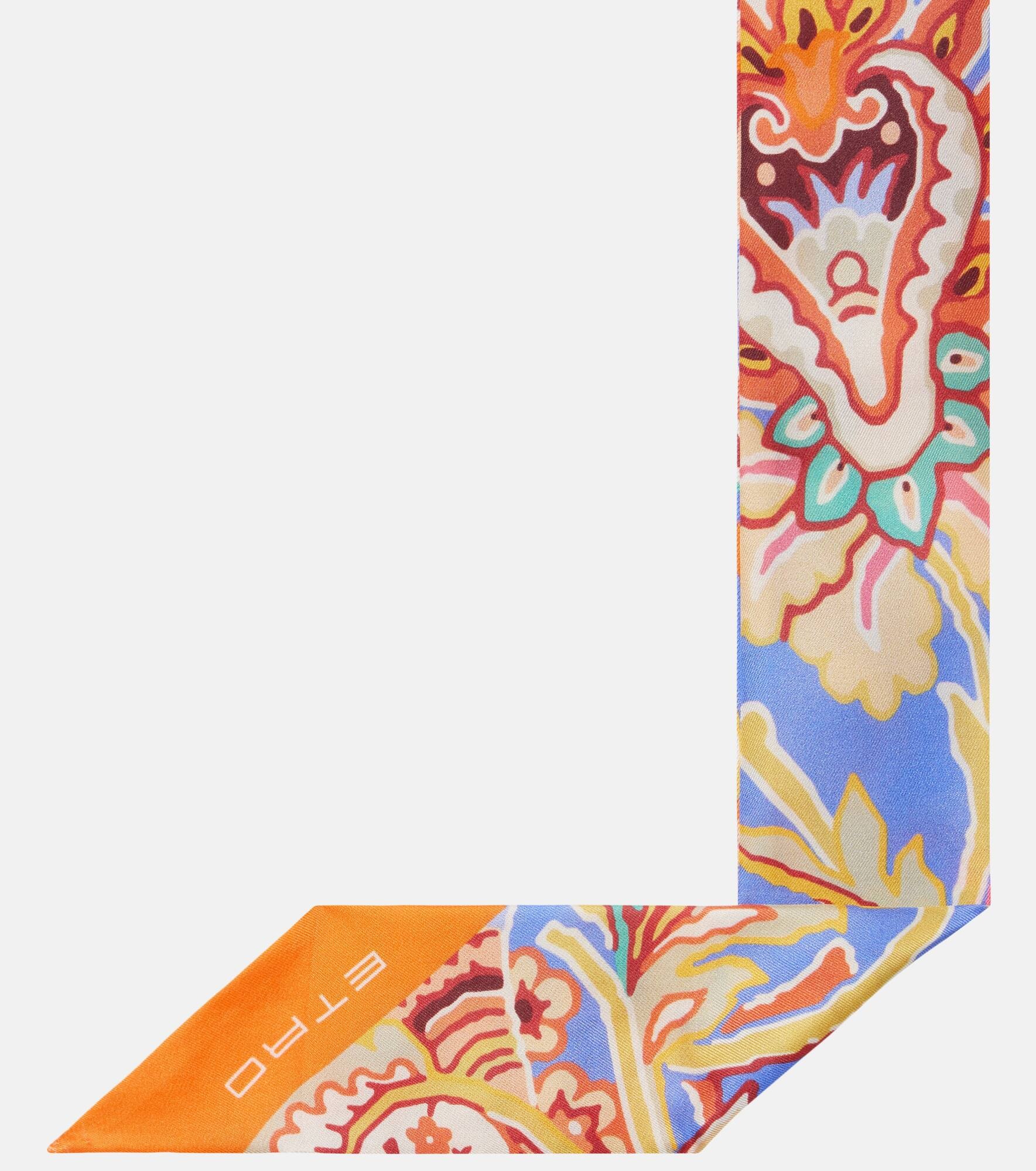 Printed silk twill scarf - 5