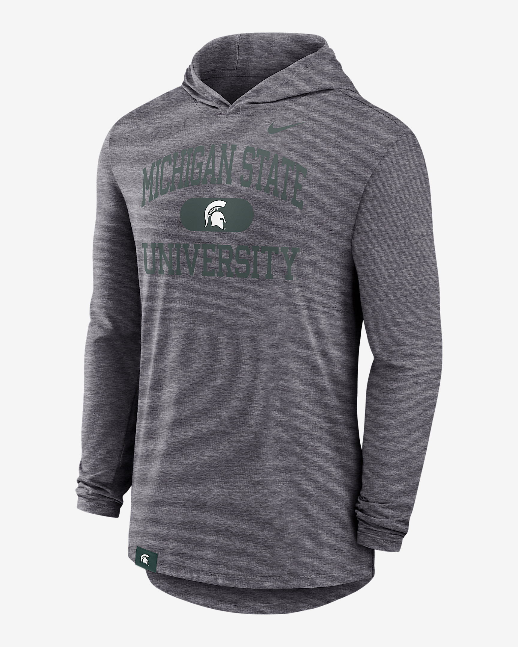 Michigan State Spartans Blitz Nike Men's Dri-FIT College Long-Sleeve Hooded T-Shirt - 1