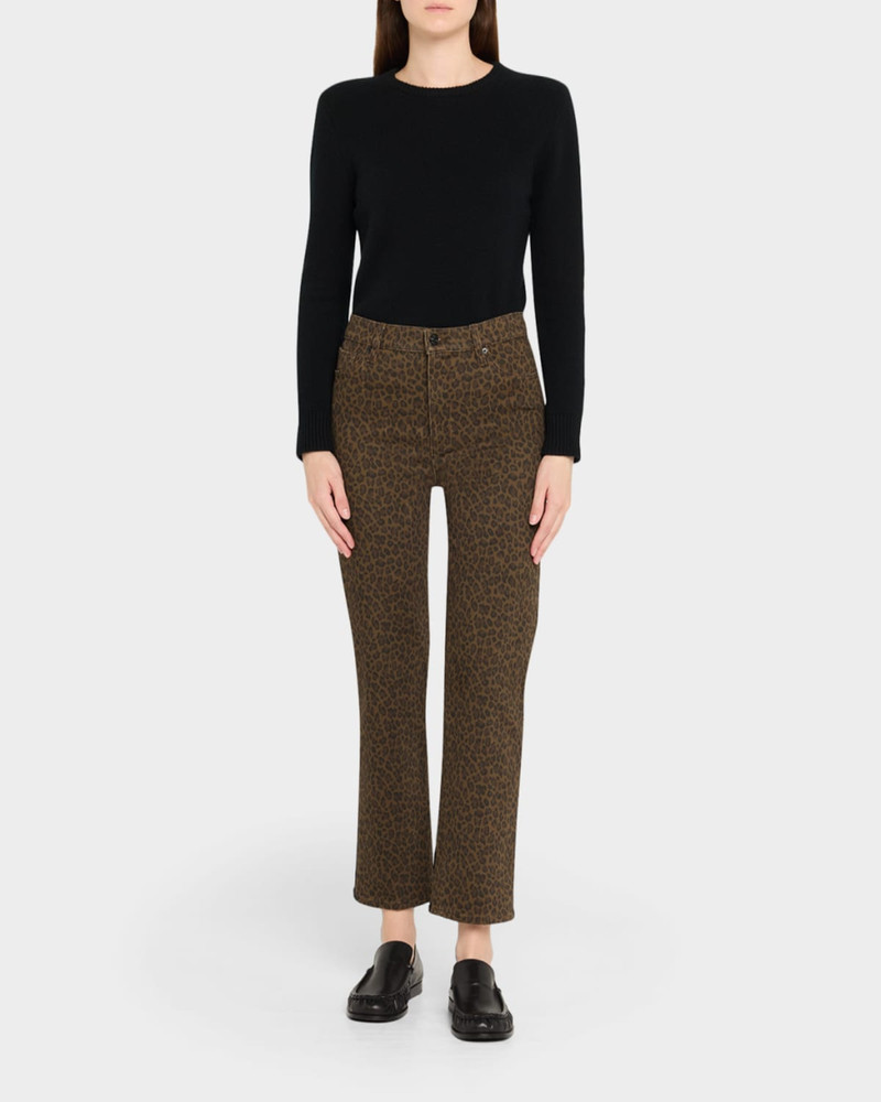 FRAME Le Sleek Straight Leopard Jeans outlook