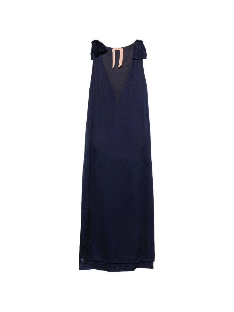 bow V-neck dress 1