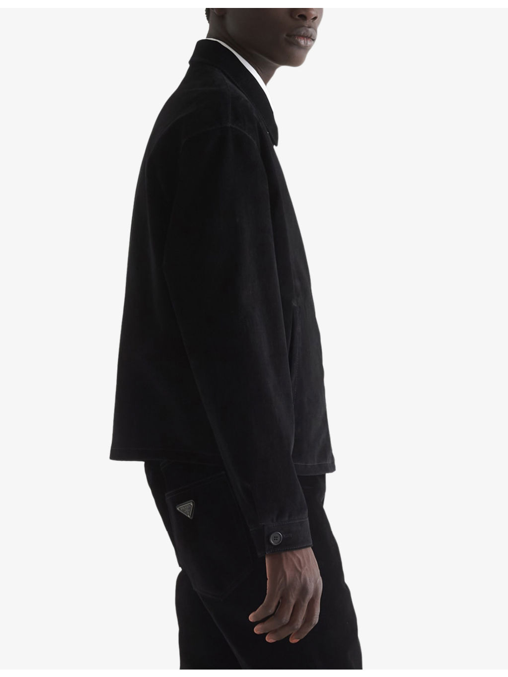 Triangle-Logo Cotton Velvet Blouson Jacket - 3