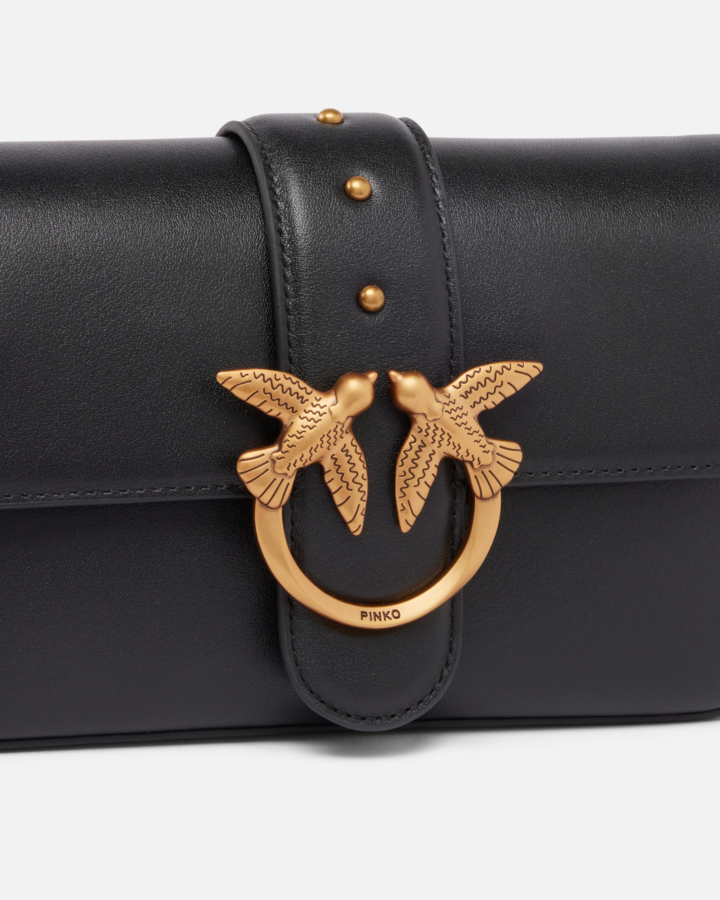 ショルダーバッグ・ポシェット Pinko Mini Love Bag Soft Crossbody Bag In Leather PINKO MINI LOVE BAG SOFT CROSSBODY BAG IN LEATHER | REVERSIBLE