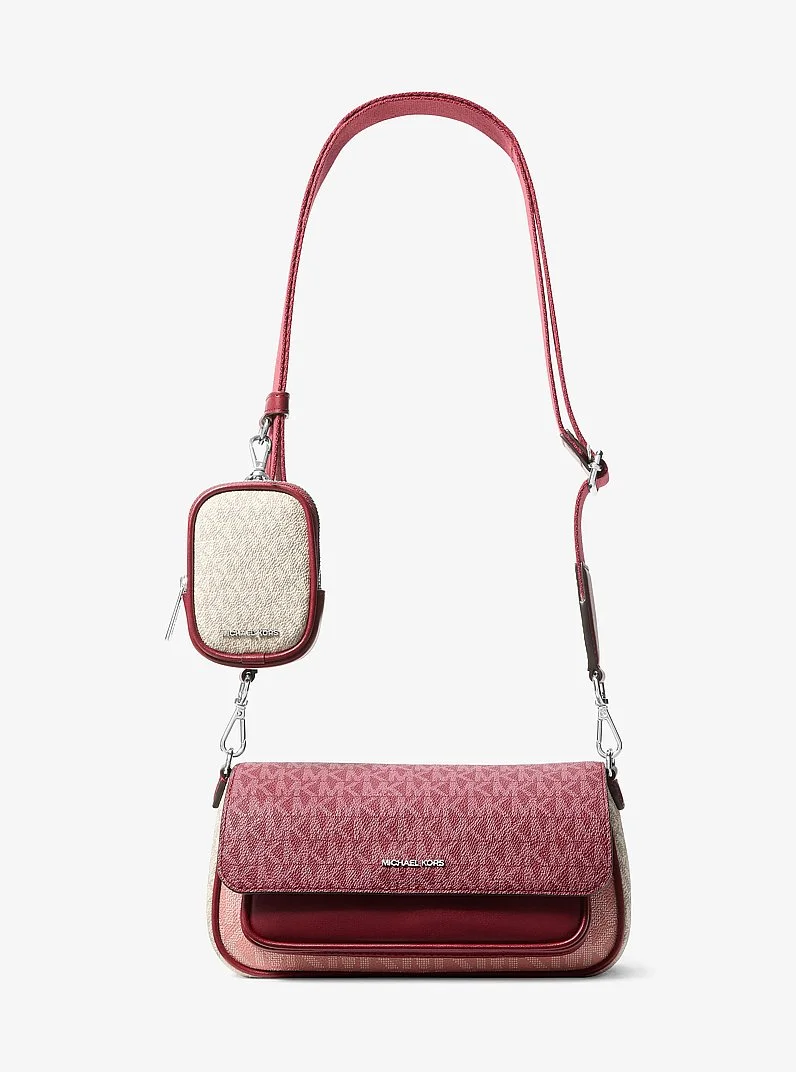 Jet Set Travel Small Color-Block Signature Logo Crossbody Bag With Pouch - 1
