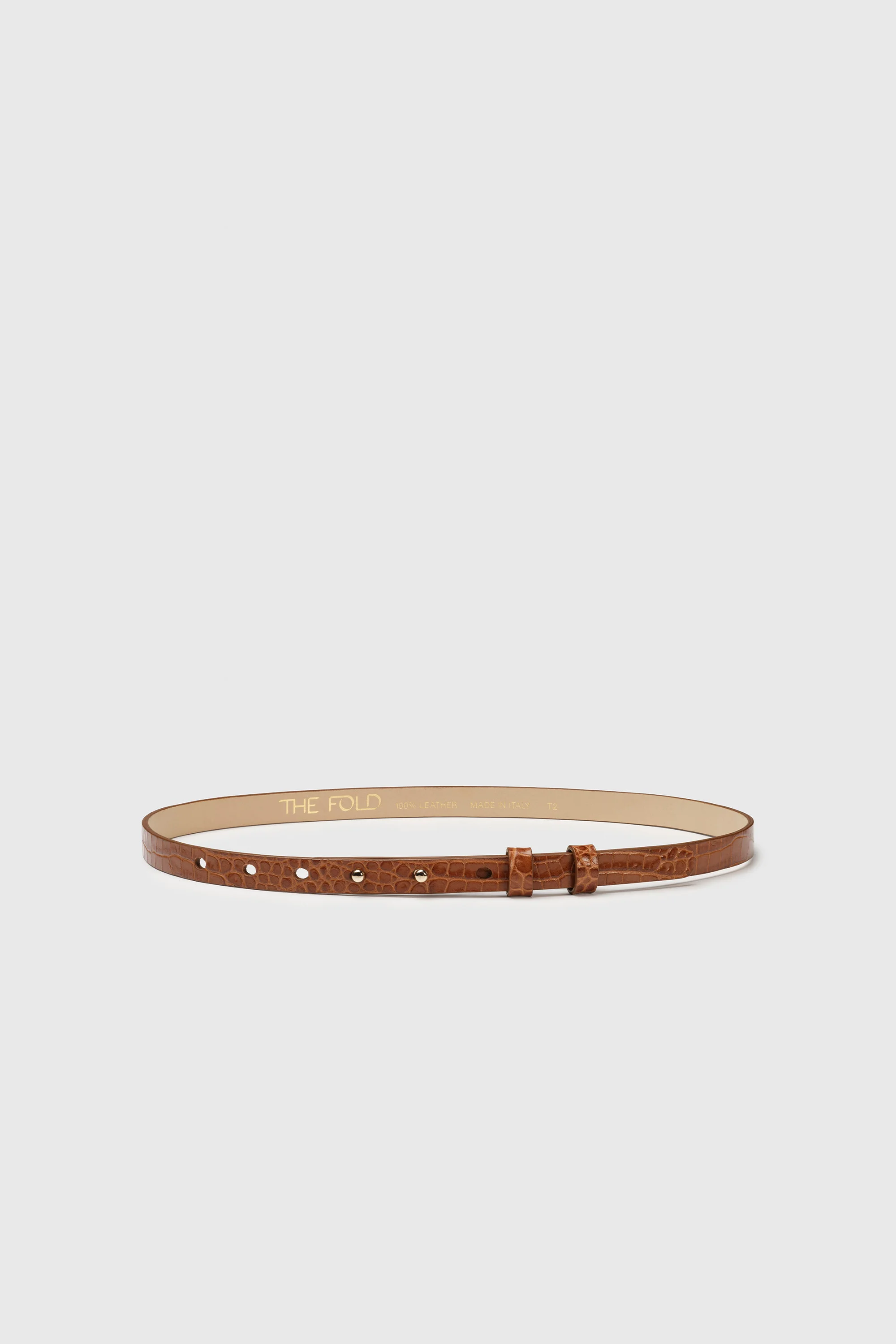 Selis Croc-Embossed Leather Belt - 1