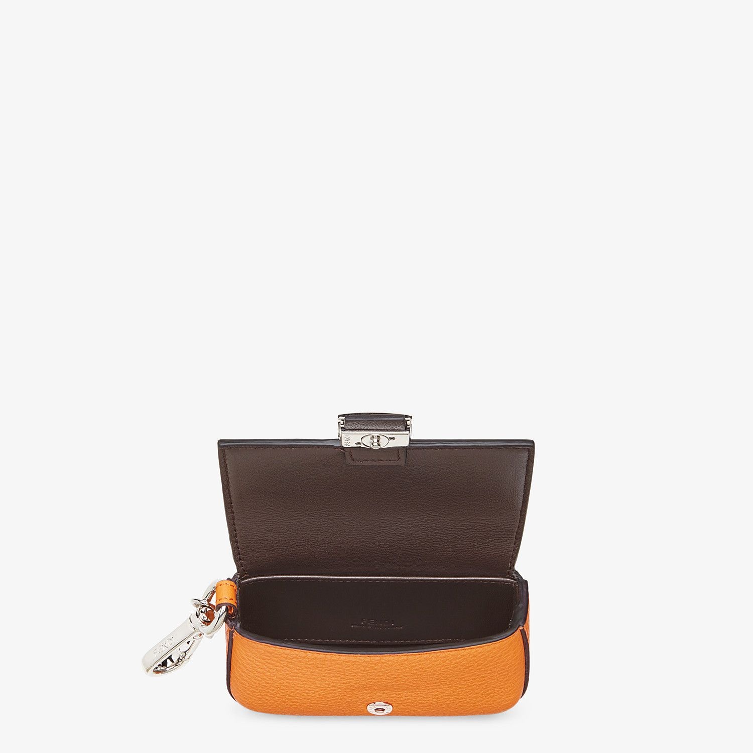 Orange leather charm - 3