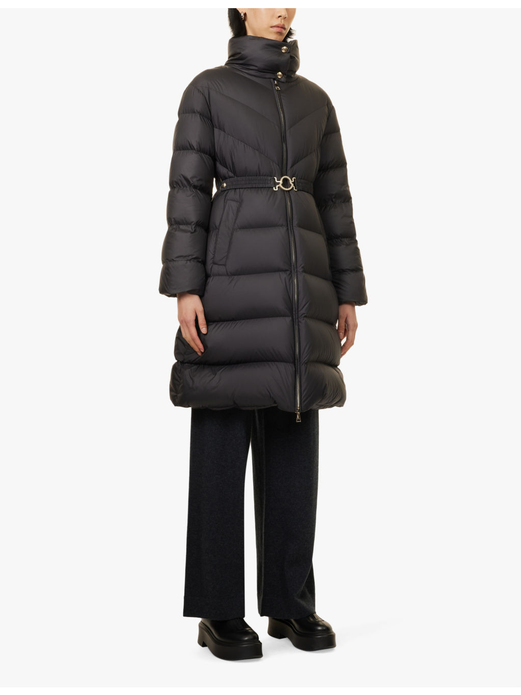 Brou Long brand-patch regular-fit shell coat - 3