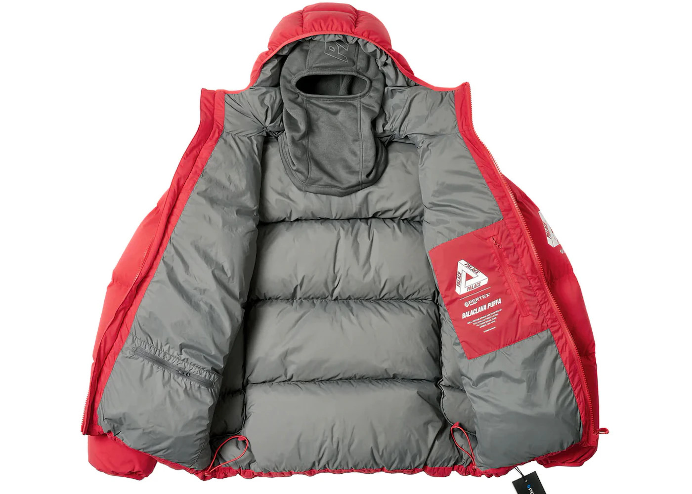 Palace Pertex Matte Balaclava Puffa Flame Carbon - 2