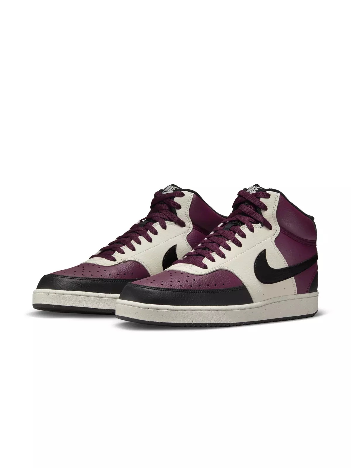 Court Vision Mid Next Nature "Dark Beetroot/Black/Sail" Men's Shoe - 3