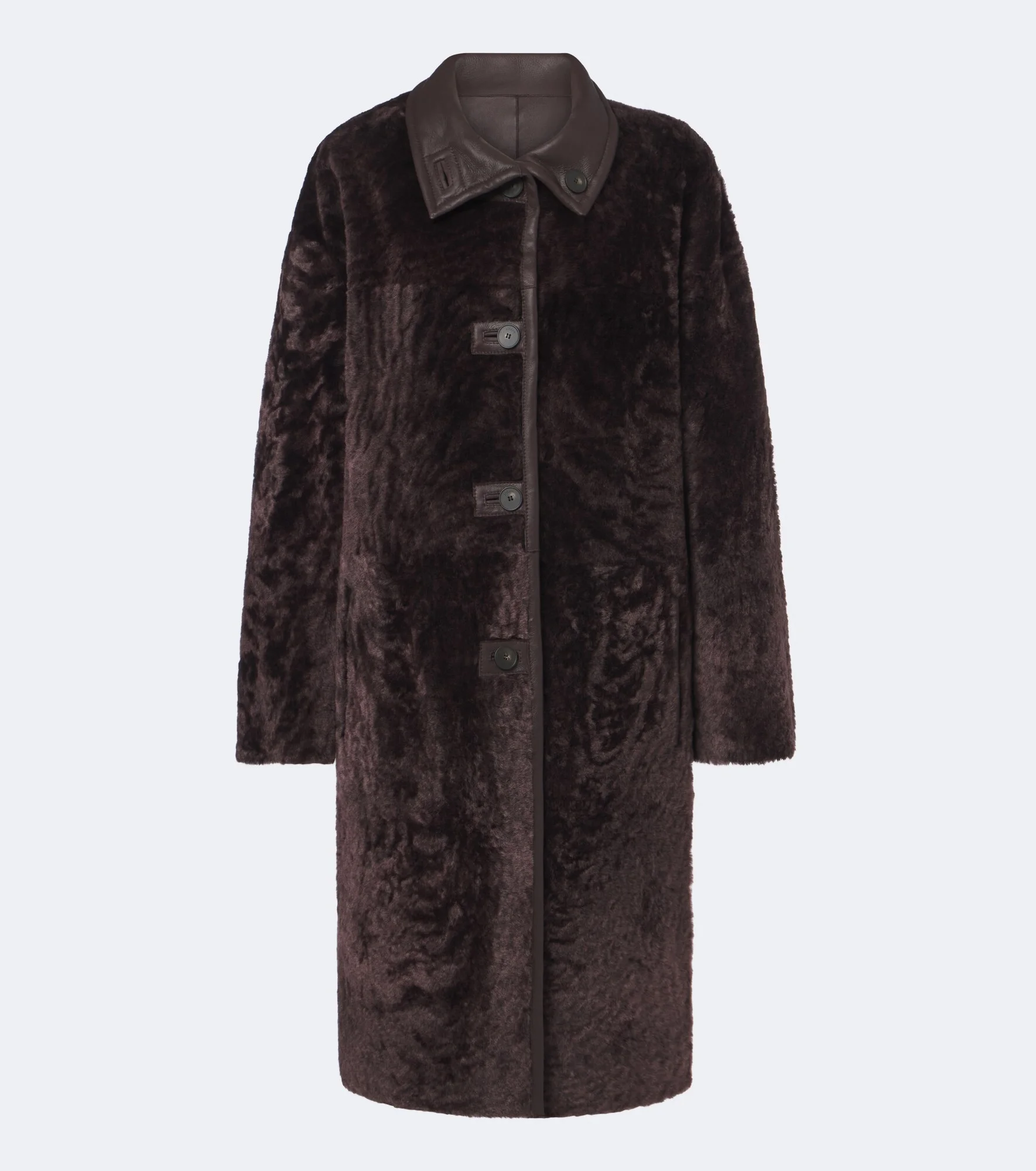 Ari reversible leather and shearling coat - 1