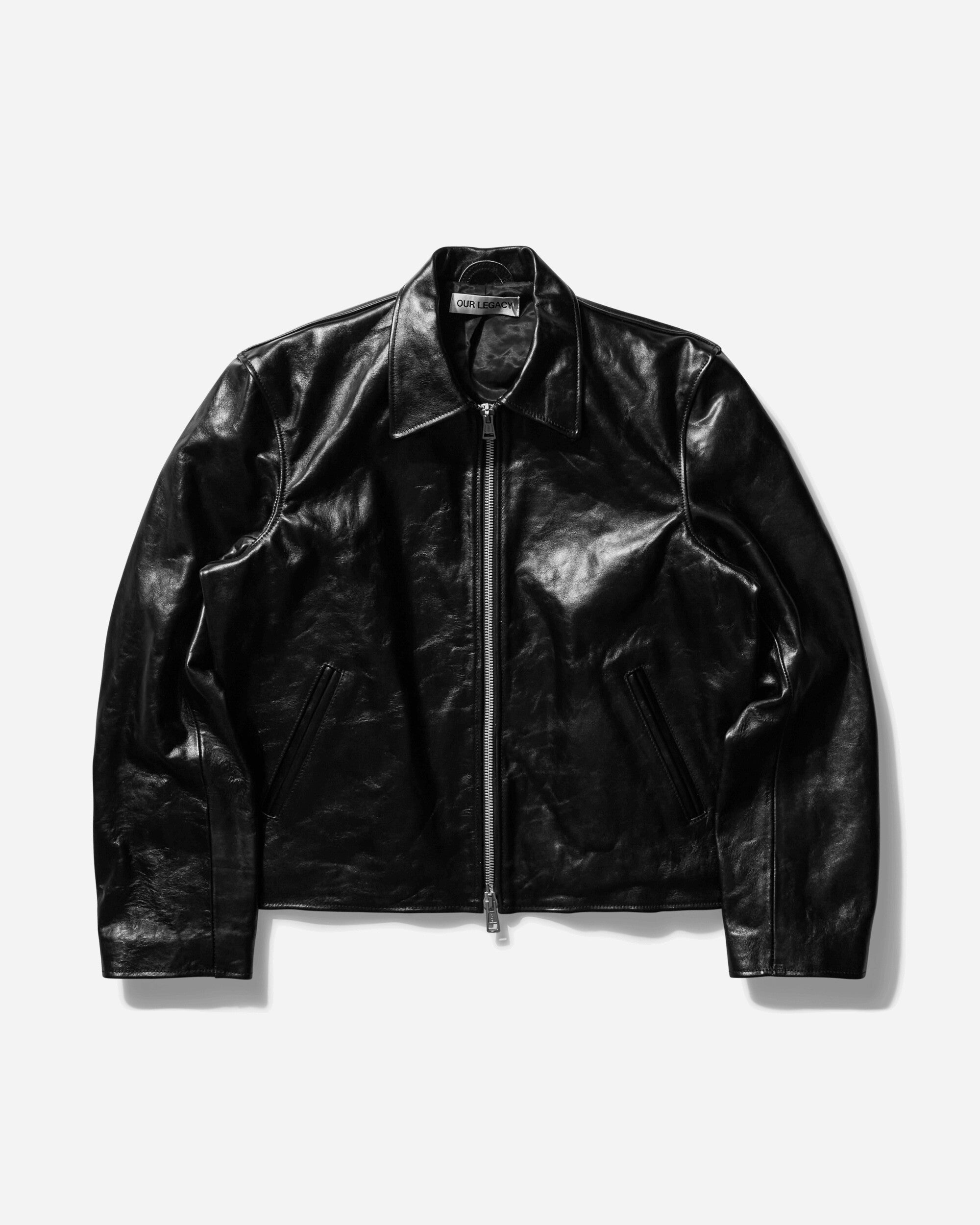 Men's Mini Leather Jacket Black - 1