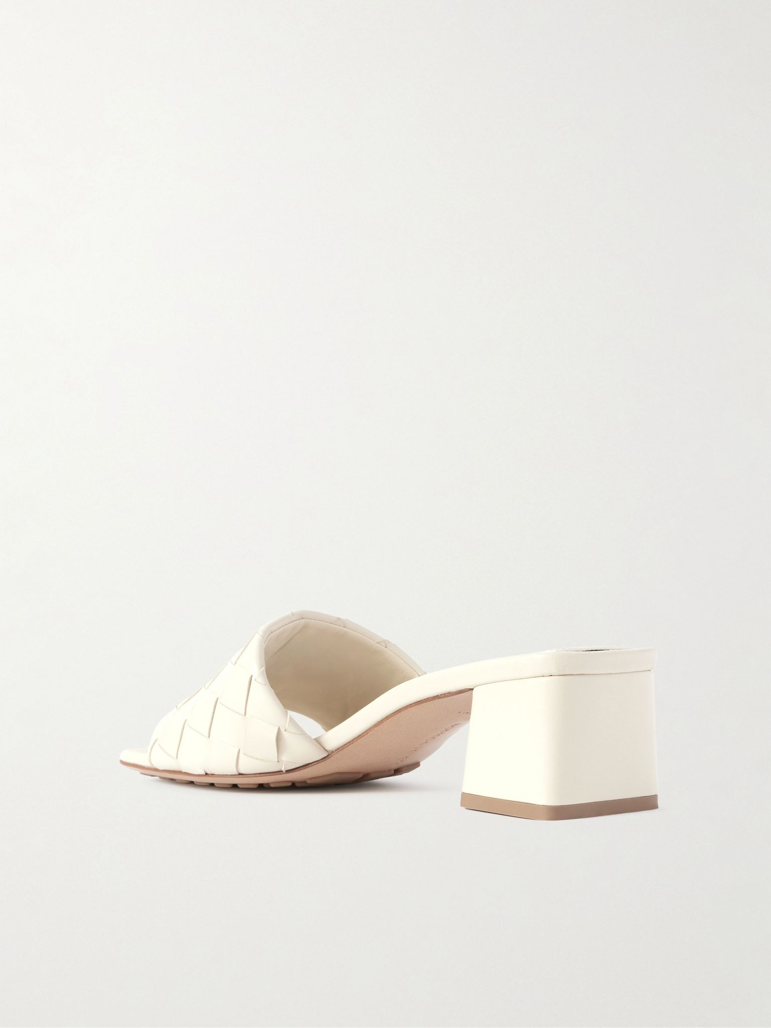 Riva intrecciato leather mules Off-white - 3