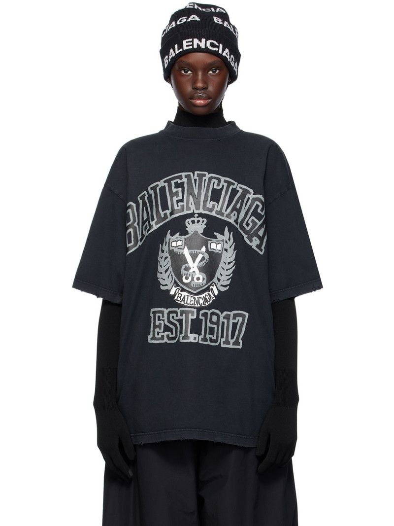 Black Distressed T-Shirt - 1