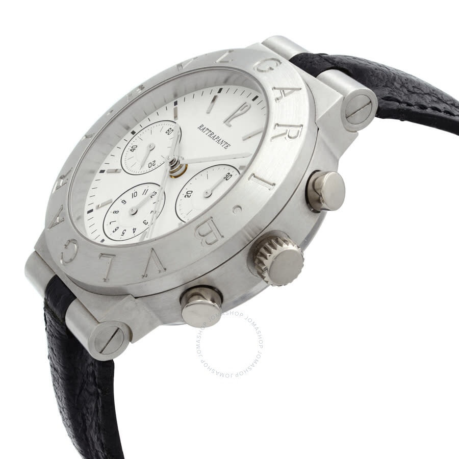 Pre-owned Bvlgari Bvlgari Diagono Chronograph White Dial Men's Watch CH40 PL - 3