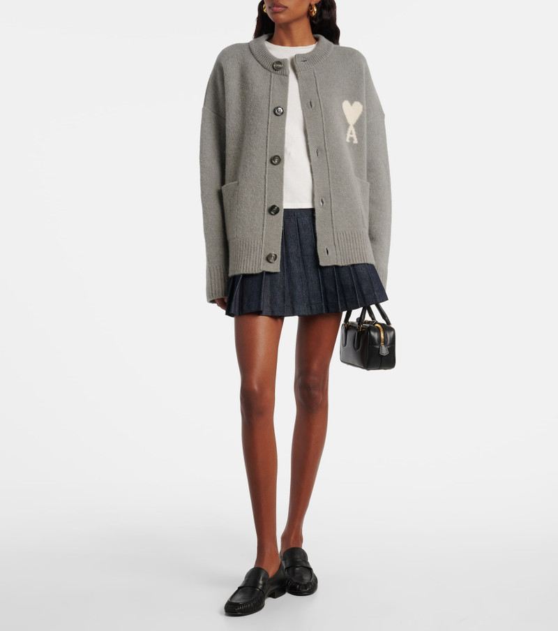 AMI Paris Ami de Cœur alpaca and wool-blend cardigan outlook