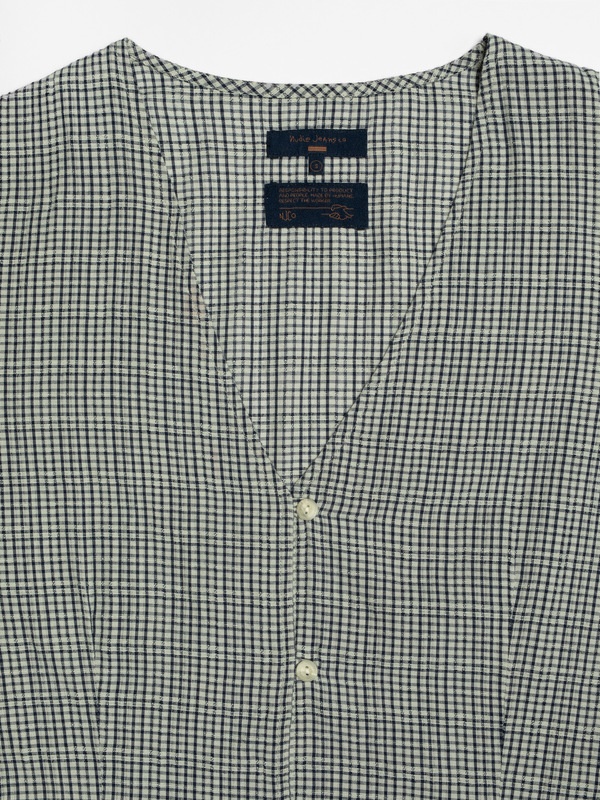 Lollo Check Indigo Dress Blue - 3