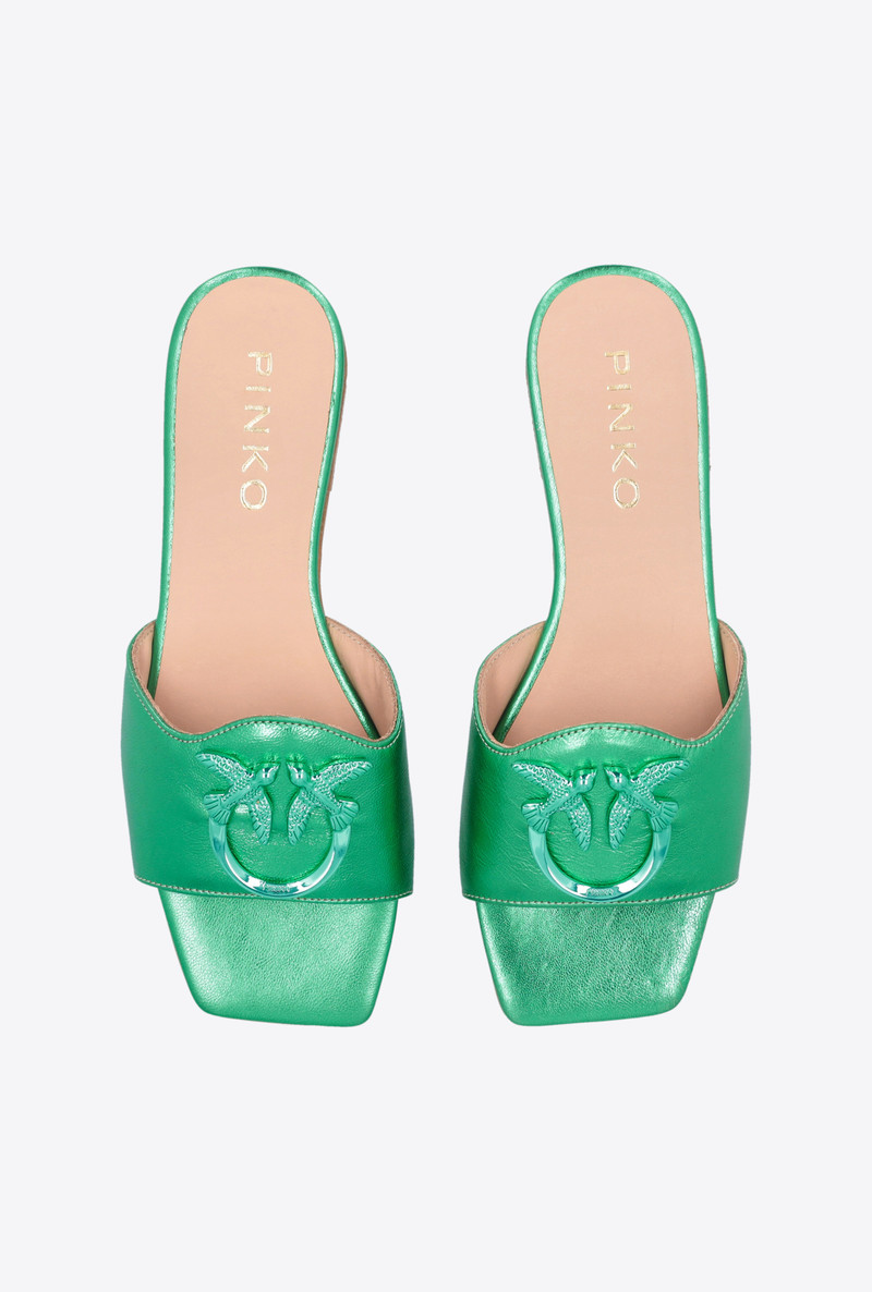 FLAT LAMINATED LEATHER SLIP-ONS 8