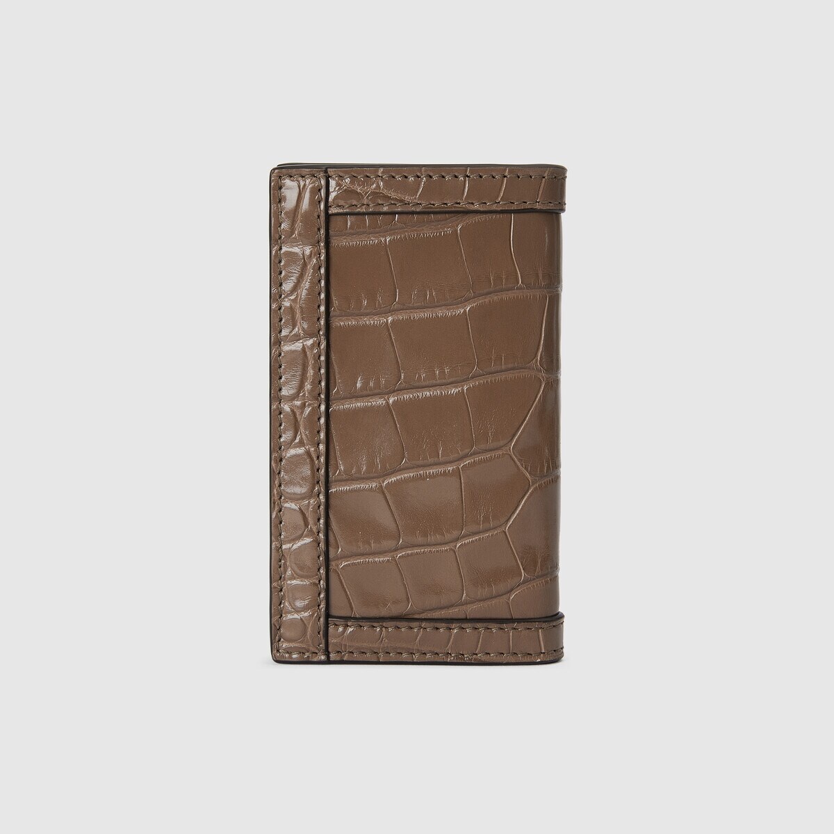 Crocodile card case with Double G - 4