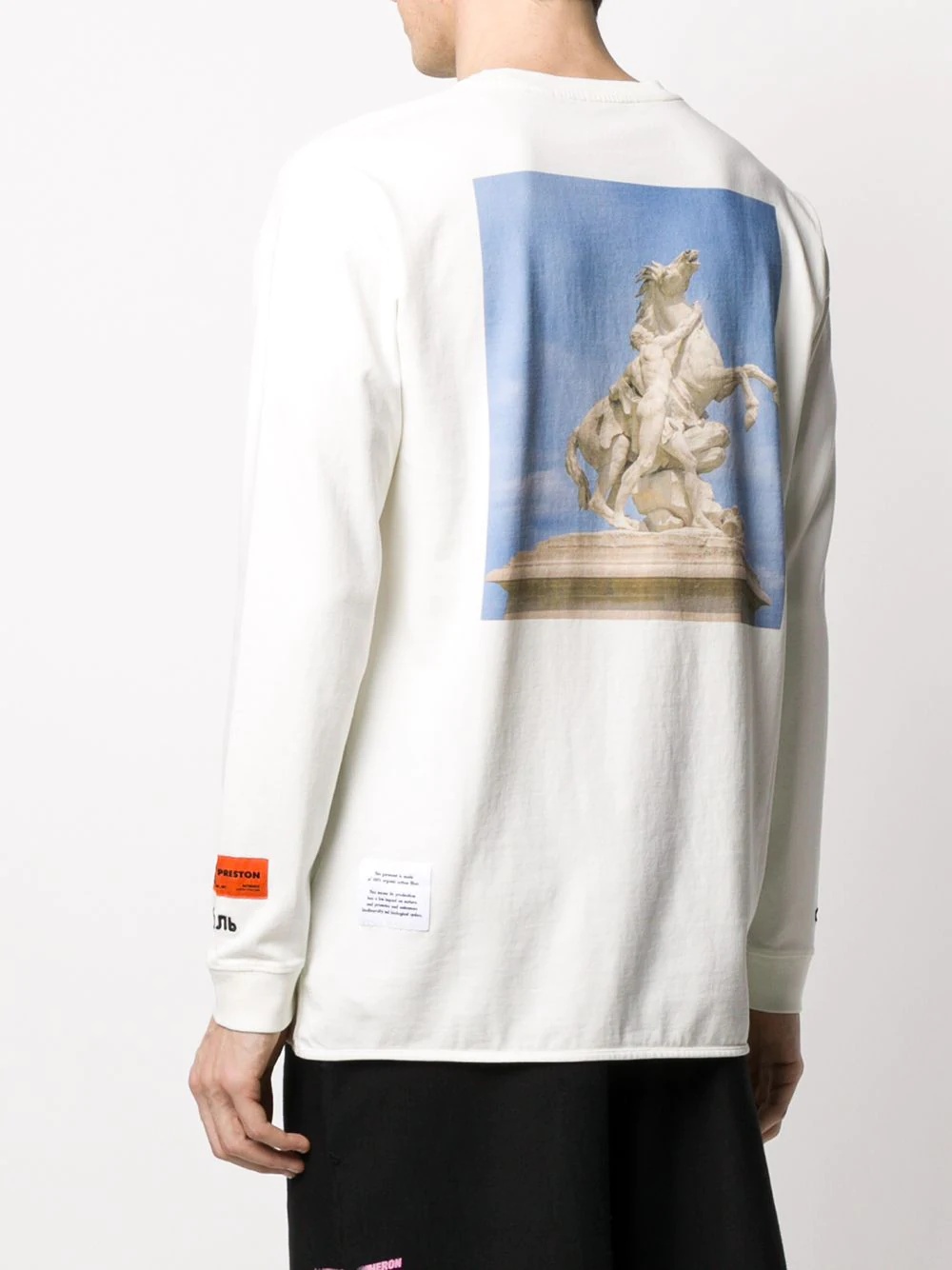 logo-print crew neck sweatshirt  - 4