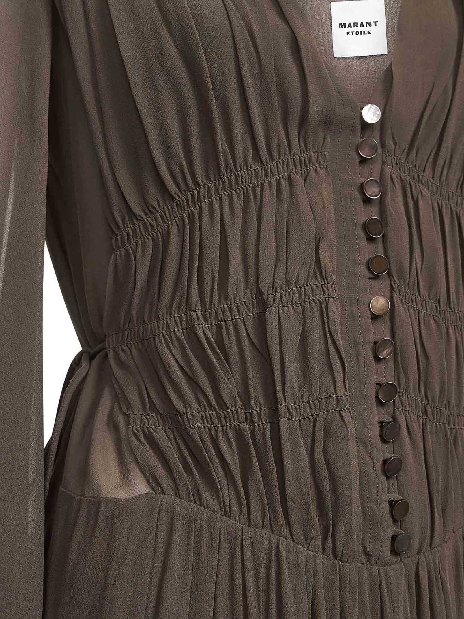 Green georgette Briane long dress - 3