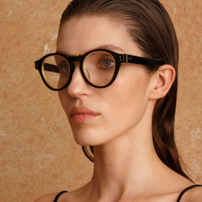 LINDA FARROW MORRIS OVAL OPTICAL FRAME IN BLACK outlook