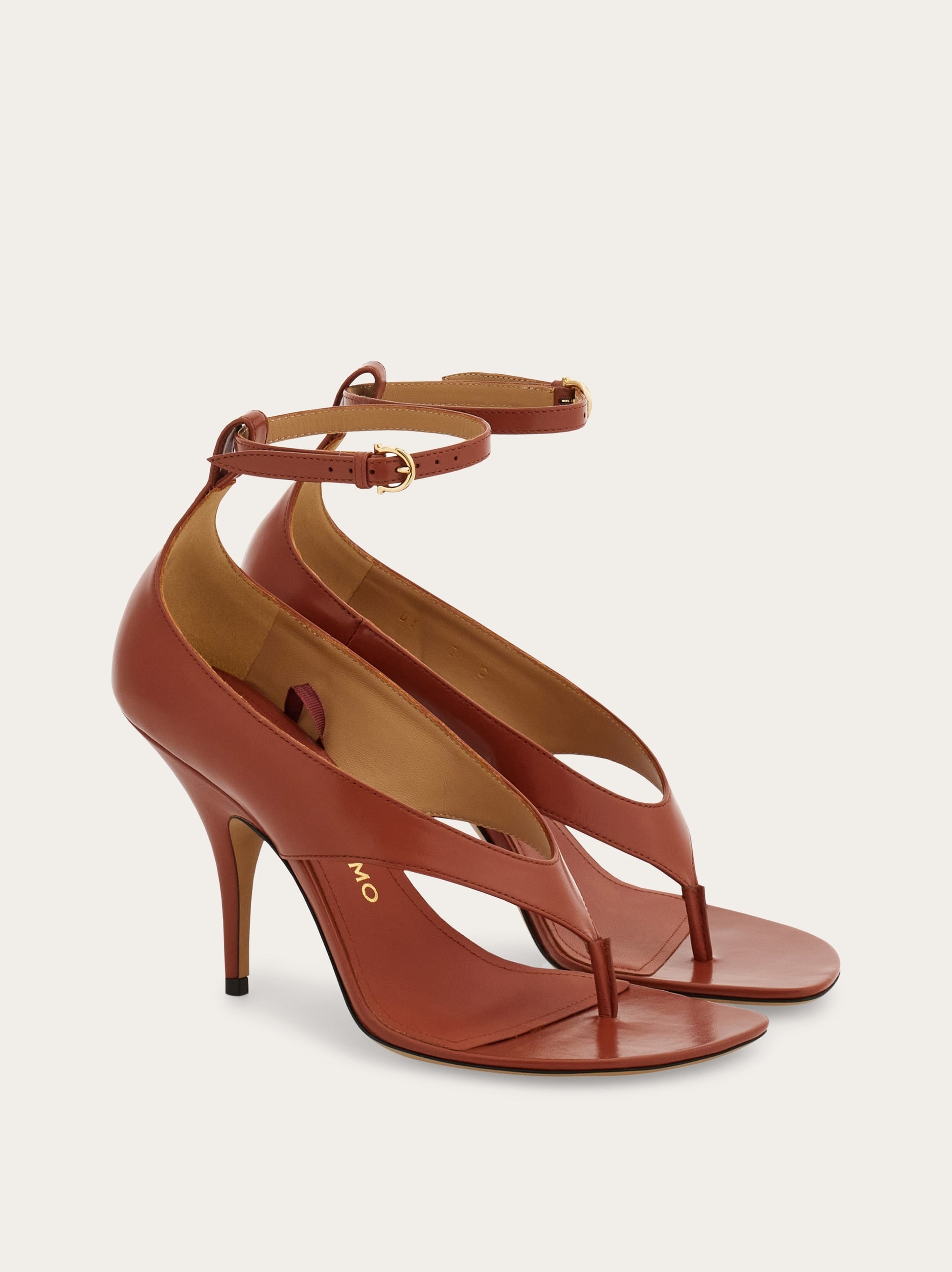 Heeled sandal with ribbon - 7