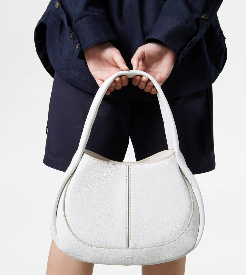 Tod's TOD'S SHIRT HOBO BAG SMALL - WHITE outlook