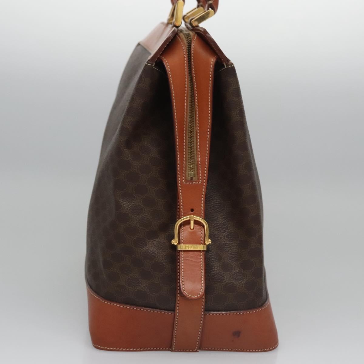 CELINE Macadam Canvas Hand Bag Pvc Leather Brown - 3