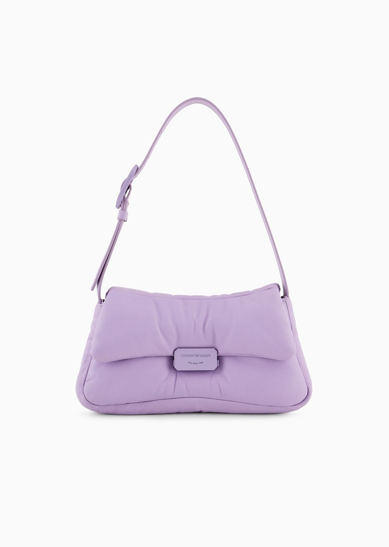 Baguette shoulder bag in puffy nappa leather 1