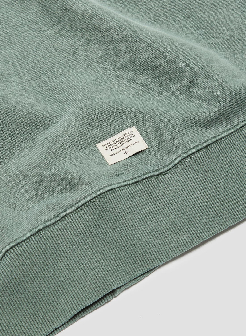 Embroidered Arrow Zip Hoodie in Sports Green 10