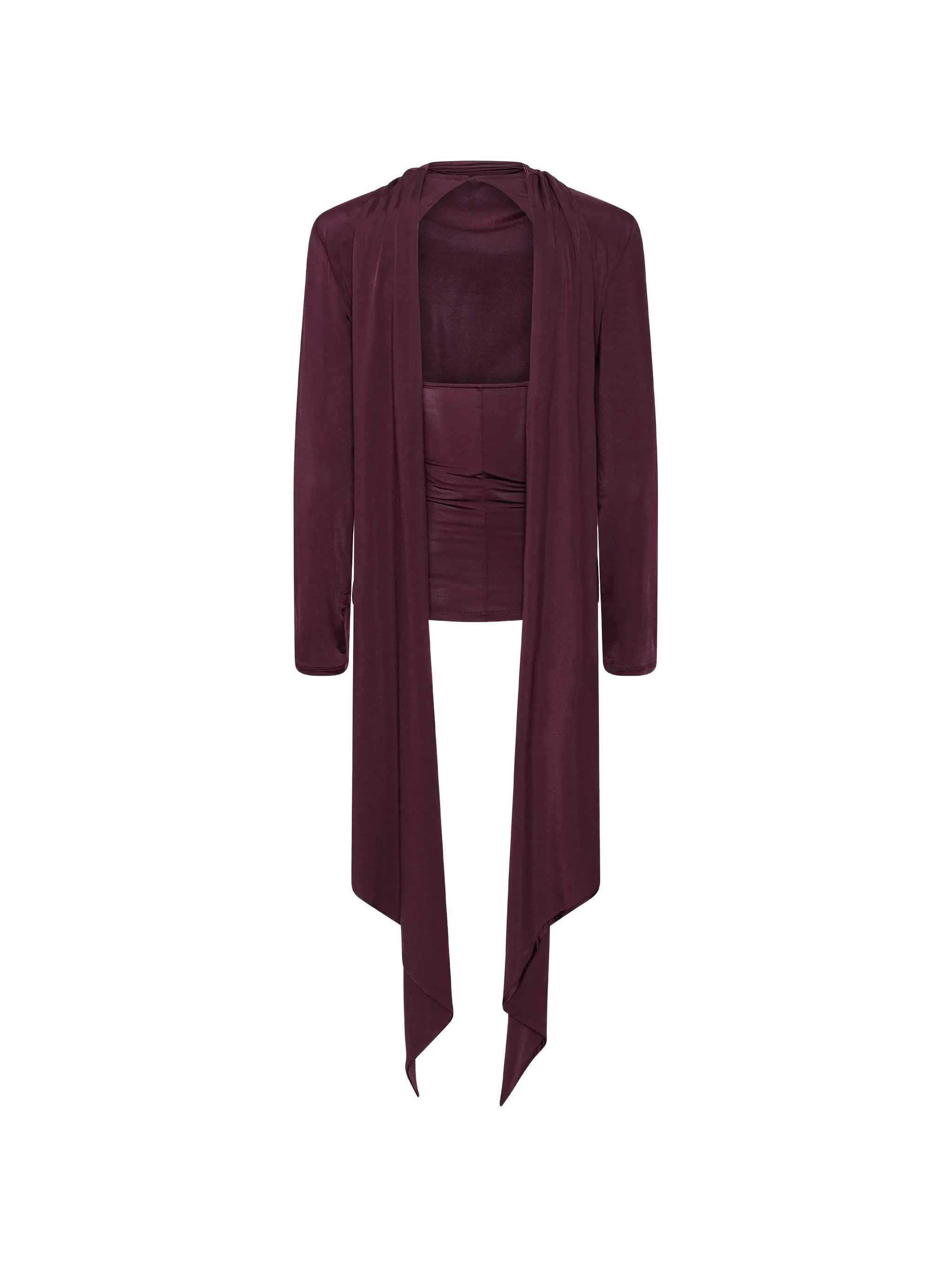 Rotate Draped-panel Long-sleeve Top - 1