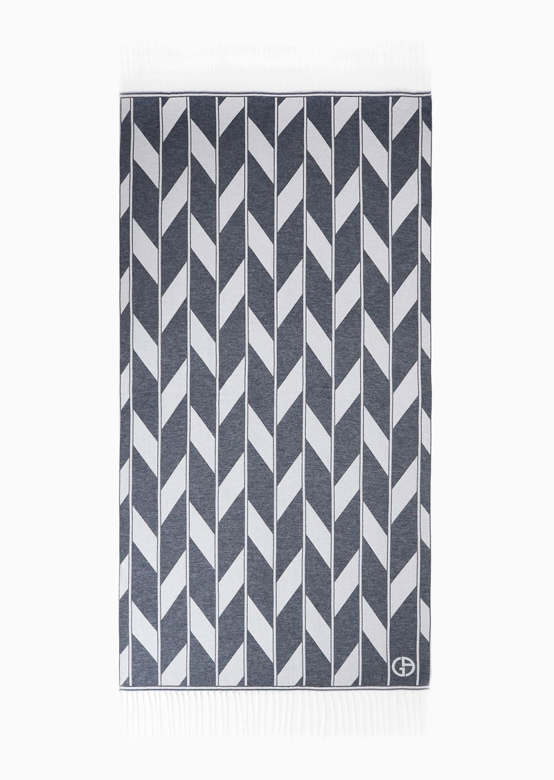GIORGIO ARMANI Jacquard cotton beach towel outlook