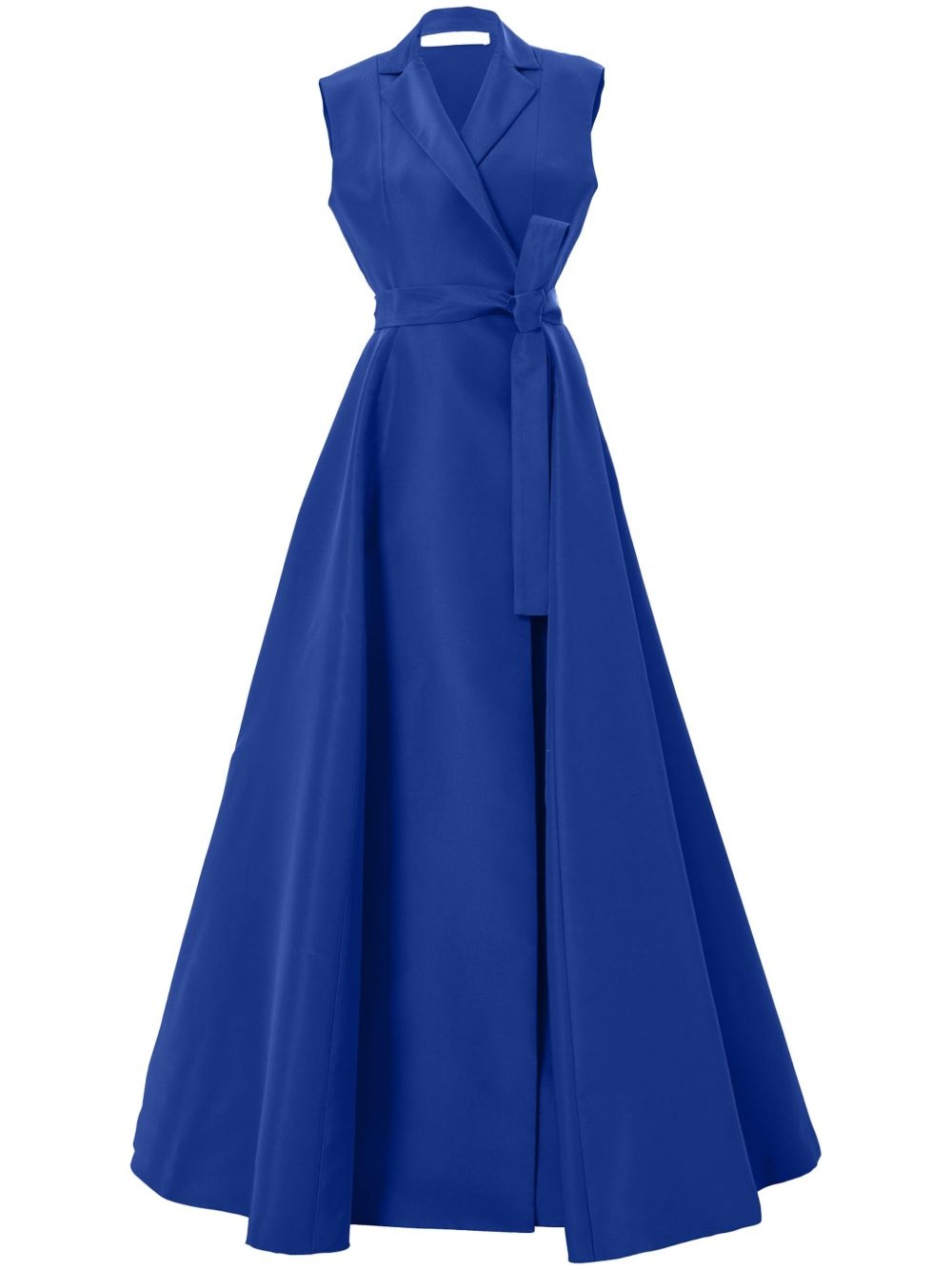 belted sleeveless gown - 1