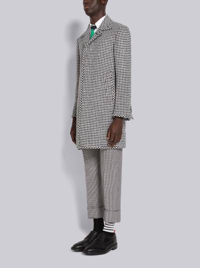 Thom Browne Houndstooth Cashmere Boucle Bal Collar Overcoat outlook