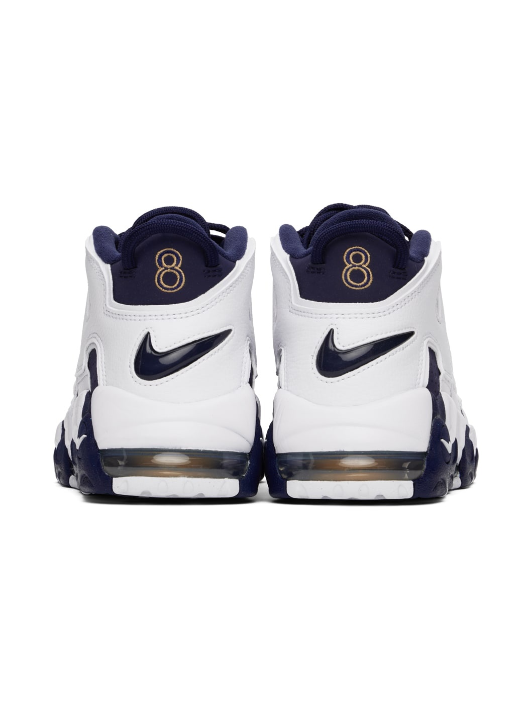 White & Navy Air More Uptempo '96 Sneakers - 2