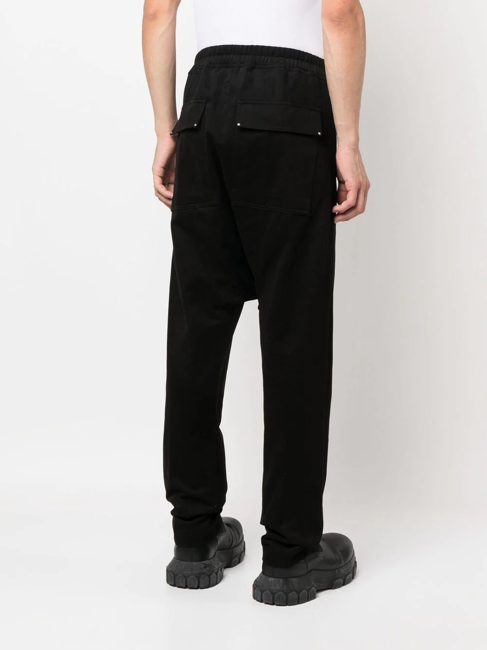 drop-crotch drawstring track pants - 4