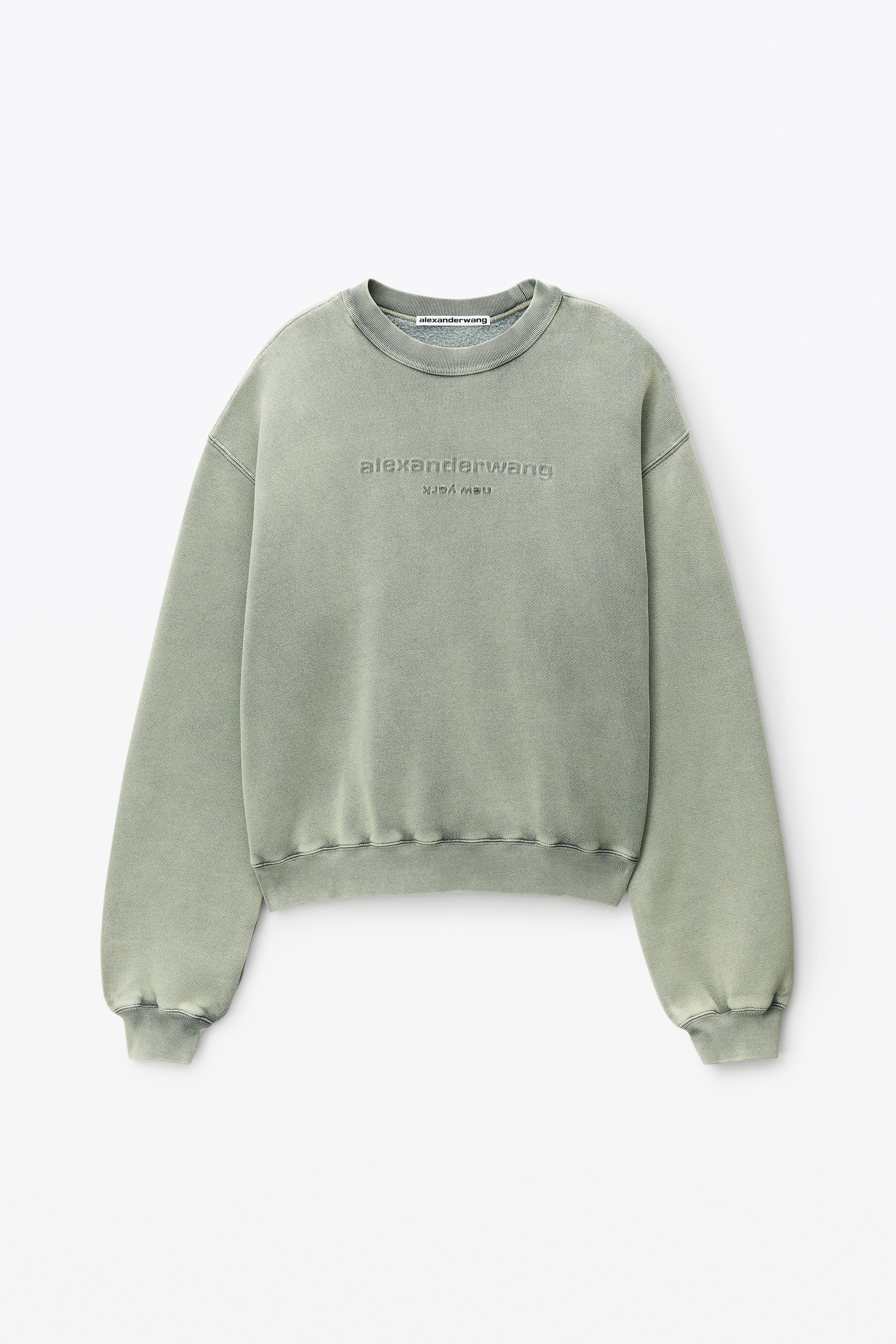 Acid Wash Sweatshirt in Structured Terry - 1