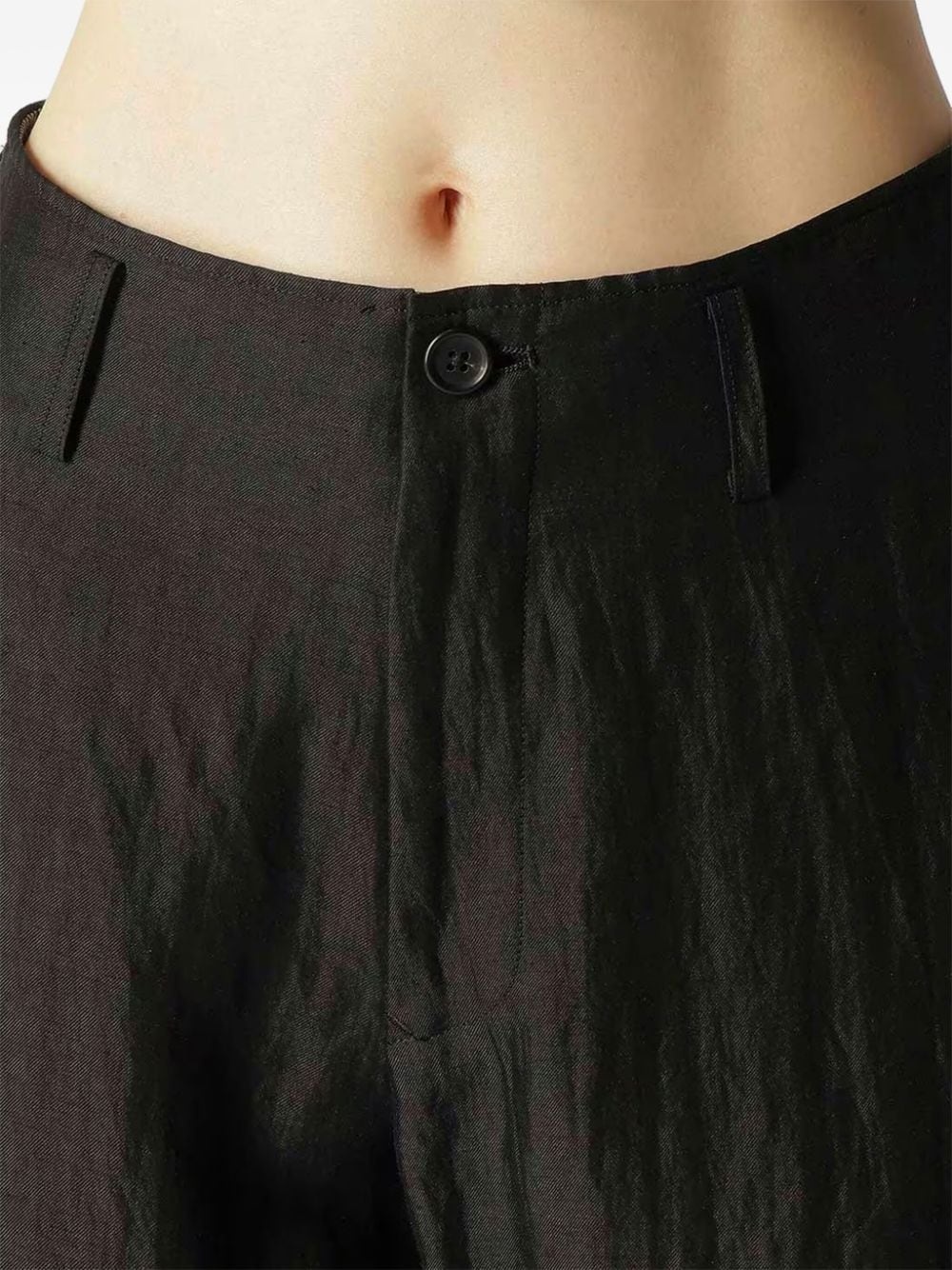 crease-effect tapered trousers - 3