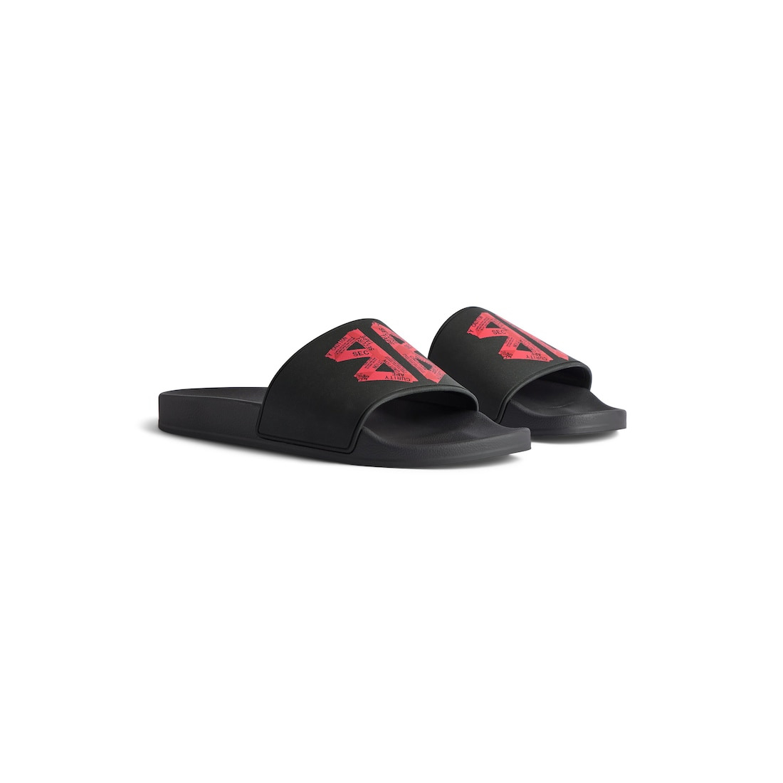 Men's Pool Slide Sandal in Black/red - 2