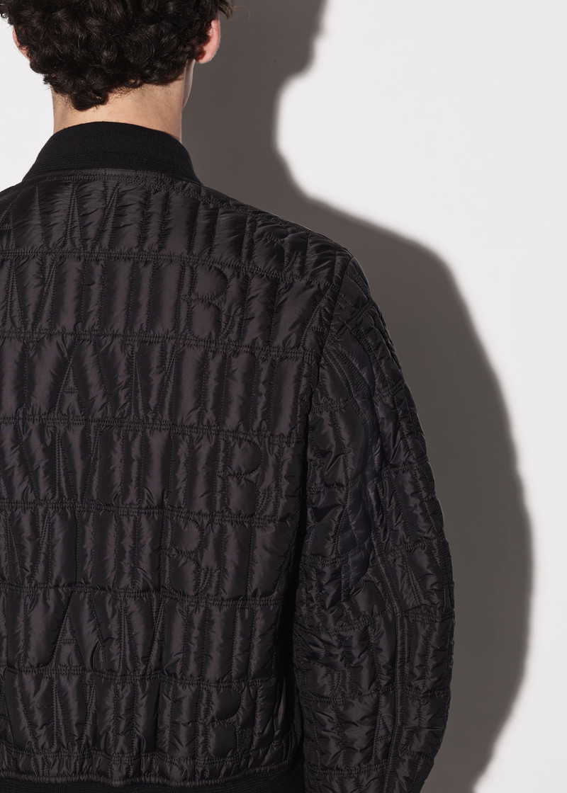 QUILTED AMIRI LOGO BOMBER 9