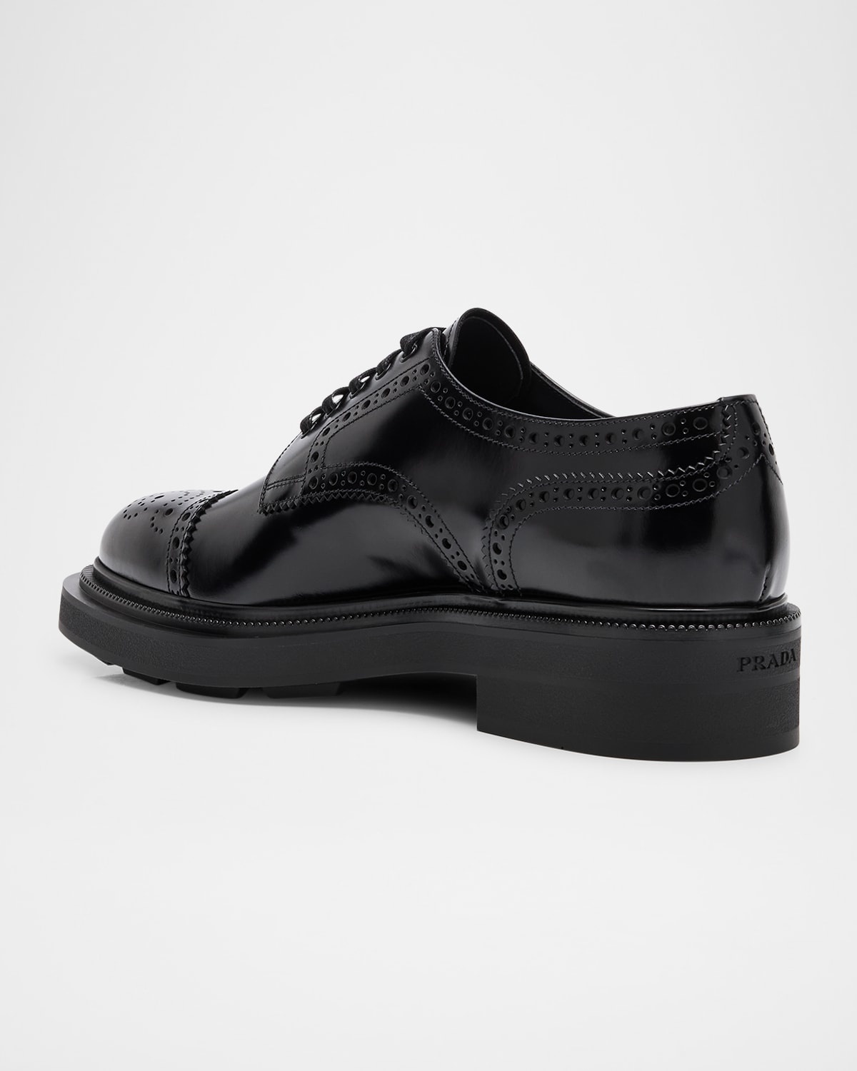 Men's Tyrone Brogue Leather Derby Shoes - 2