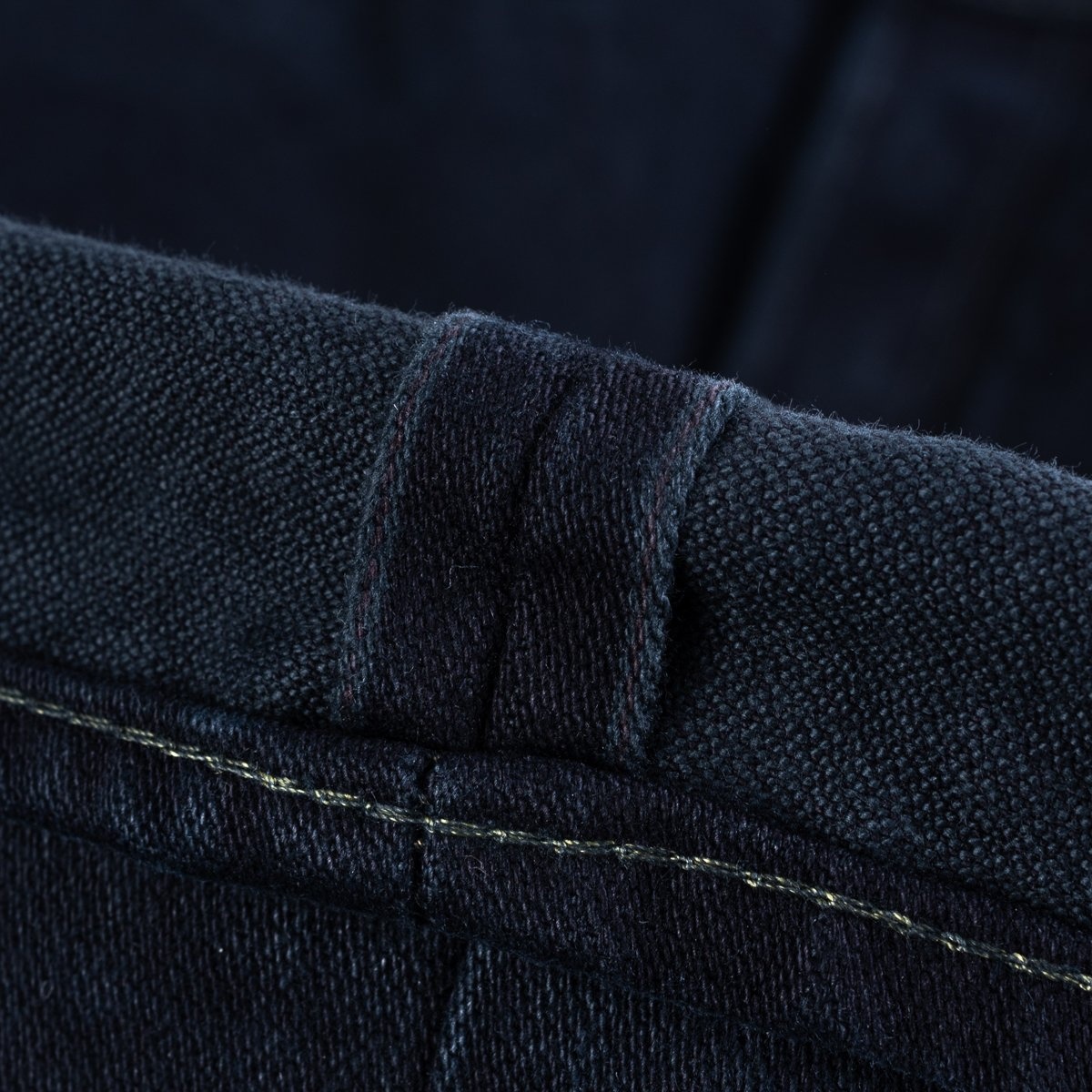 IH-634SBR-14od 14oz Broken Twill Selvedge Denim Straight Cut Jeans - Indigo Overdyed Black - 12