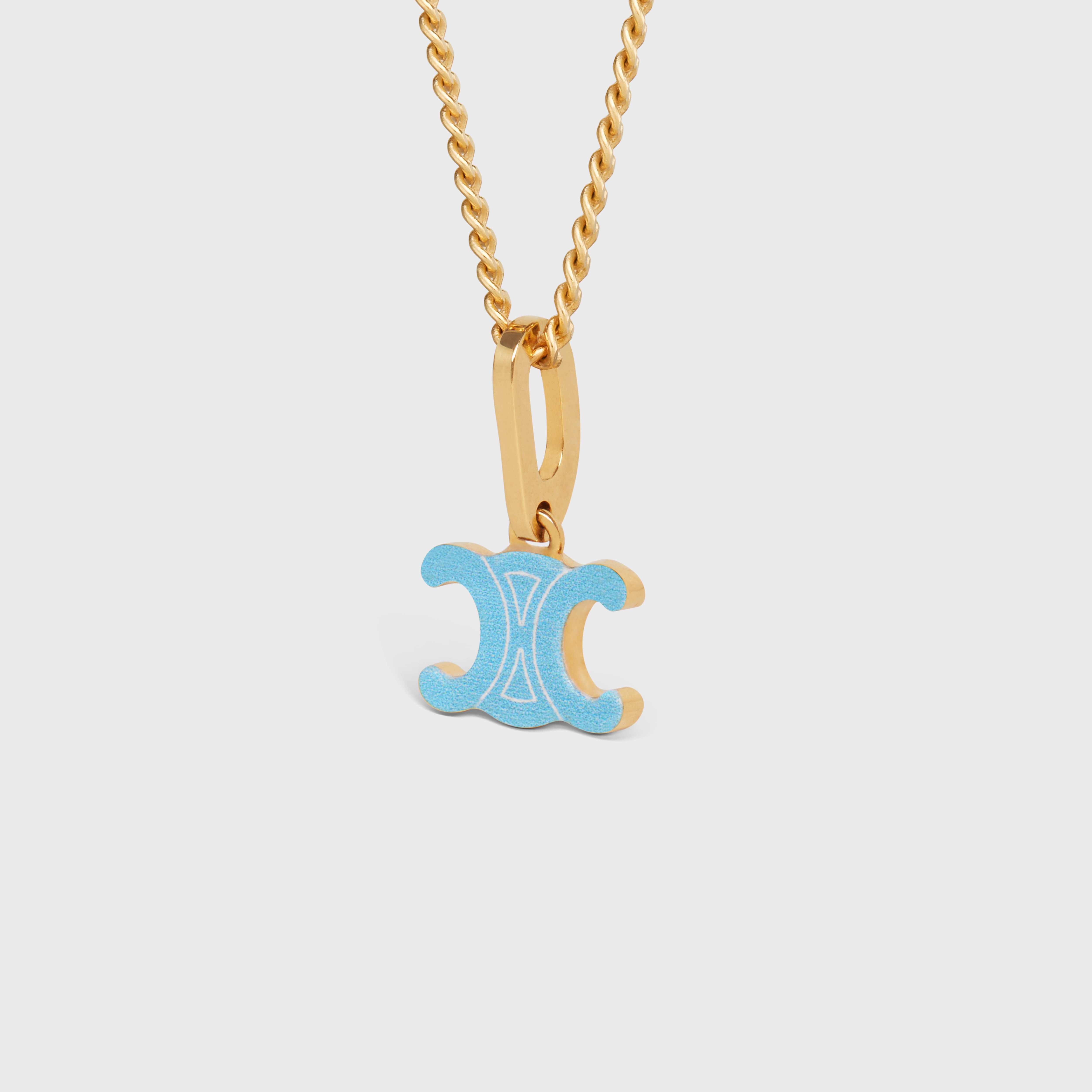 Celine Separables Triomphe Pendant in Brass with Gold Finish and Digital Print - 4