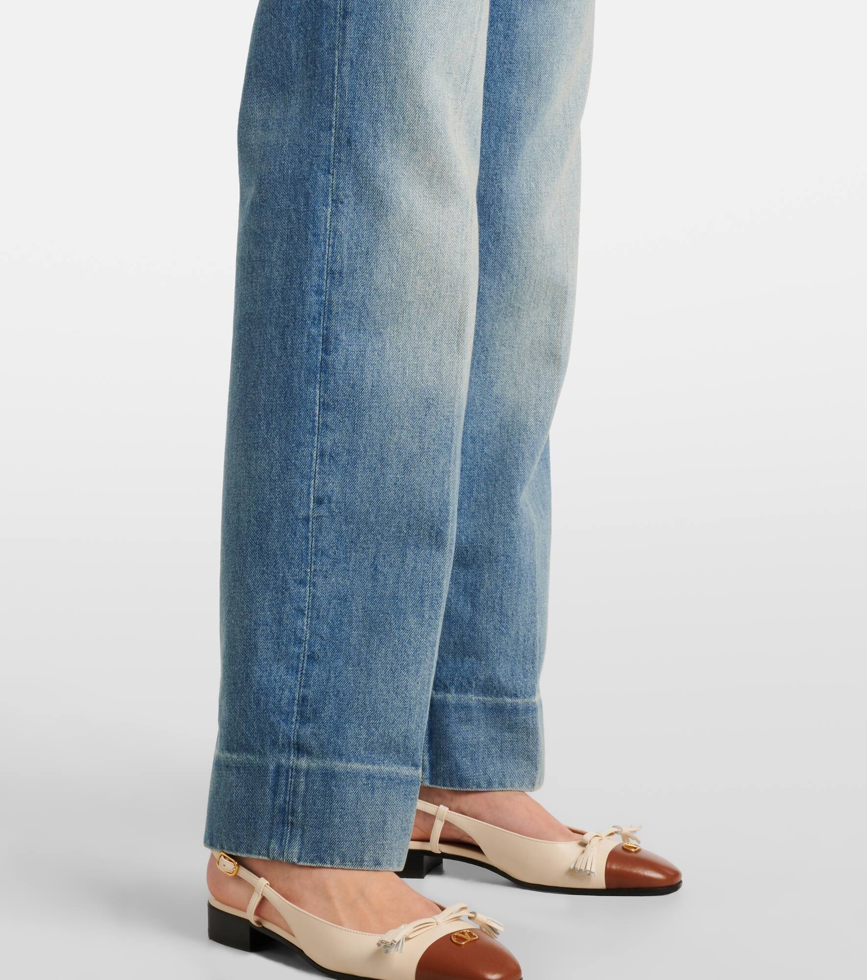 Faded wide-leg jeans - 5