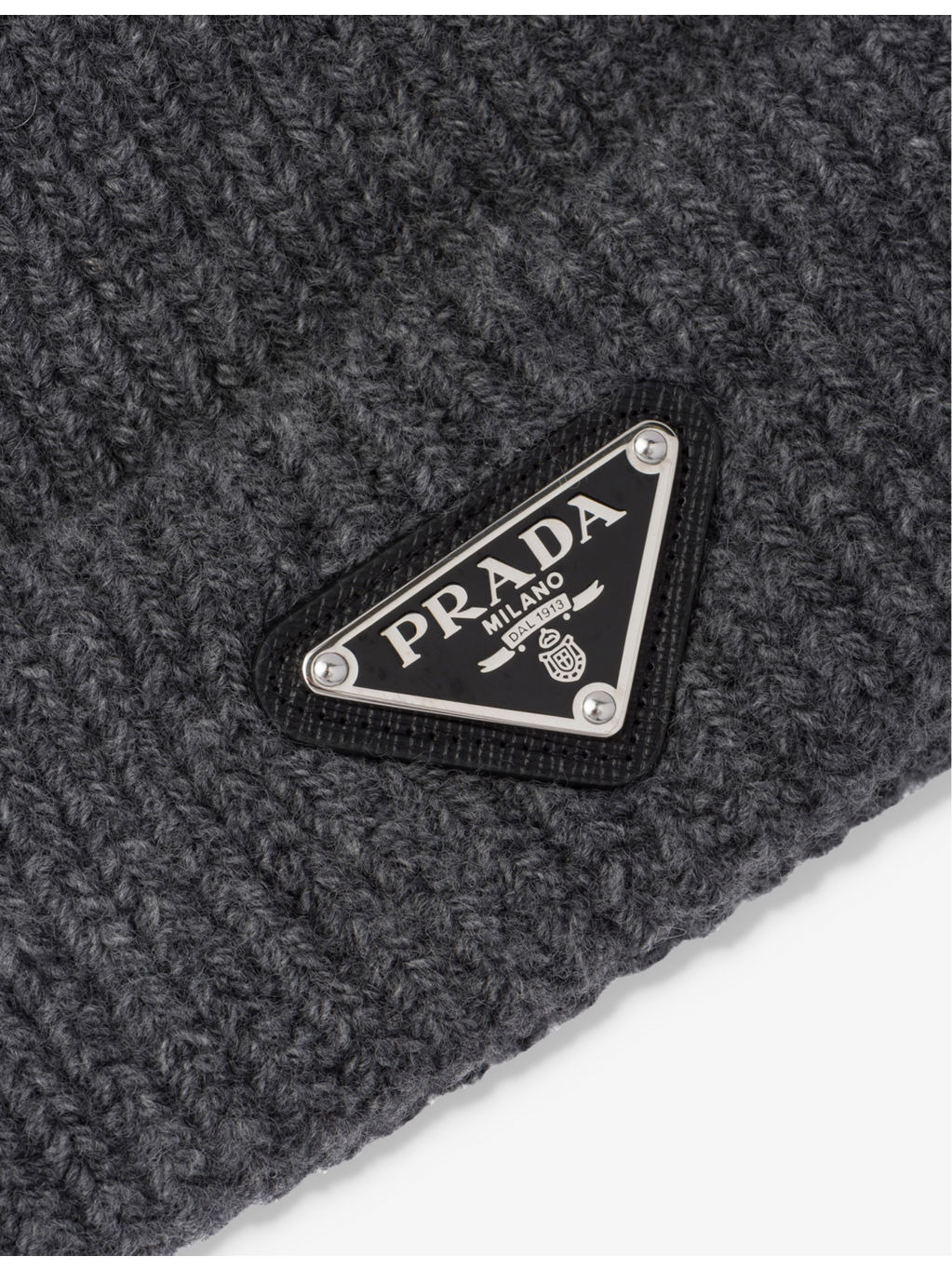 Brand-plaque cashmere and wool-blend beanie hat - 2