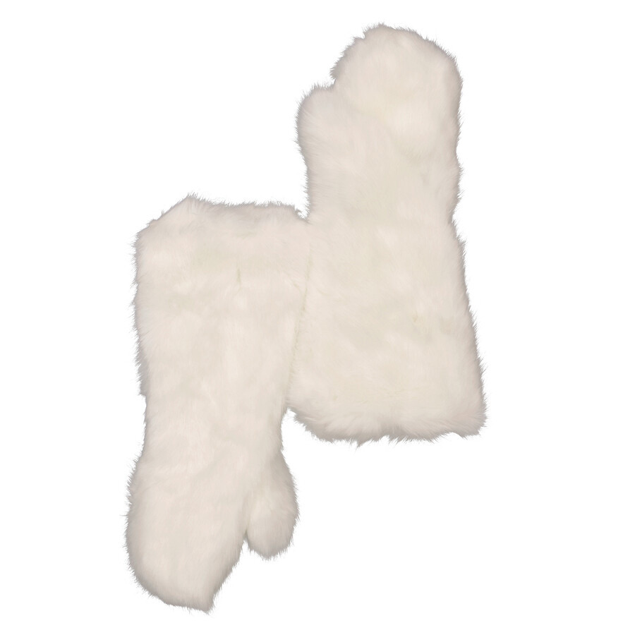 Moncler Stone Faux Fur Gloves, Size Small - 5