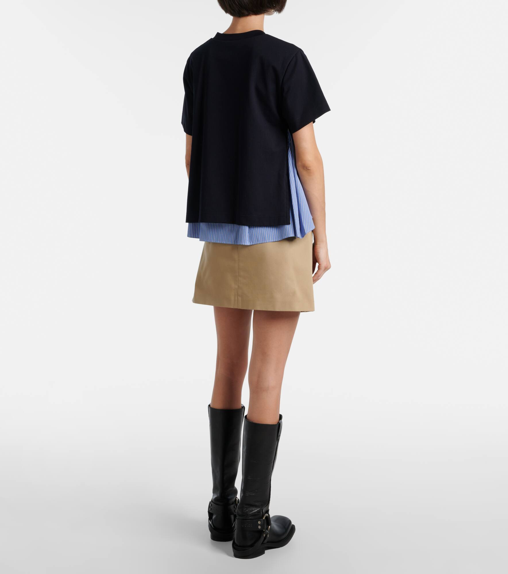 Layered cotton T-shirt - 3
